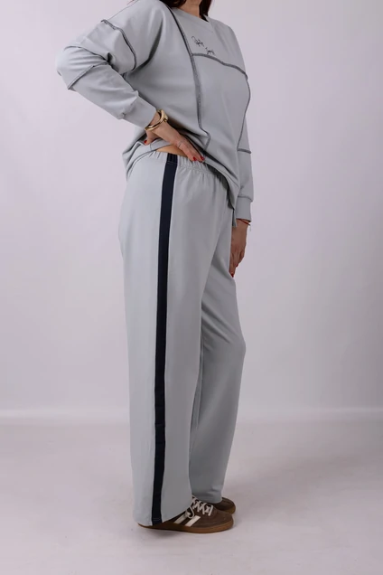 Брюки 1269 серый + черный Mita Fashion