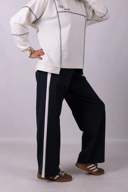 Брюки 1269 черный + белый Mita Fashion