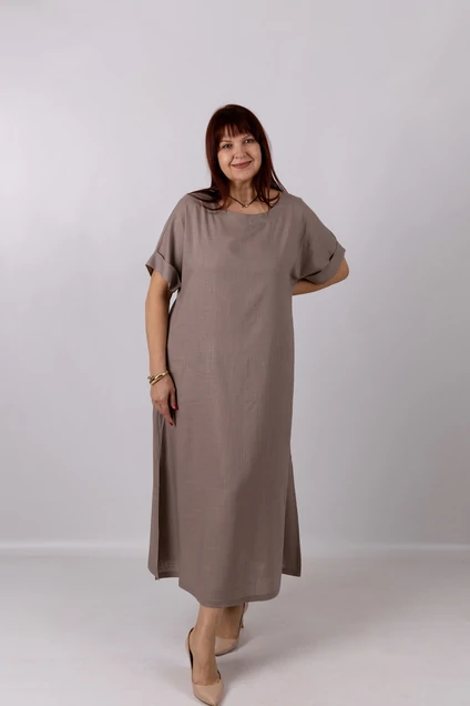 Платье 1271 коричневый Mita Fashion