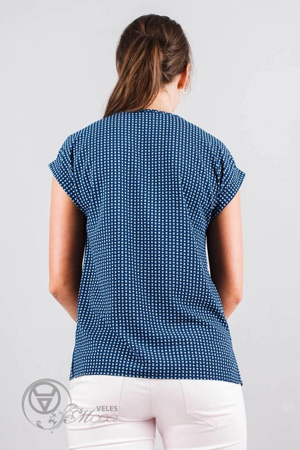 Блузка 921 синий Mita Fashion