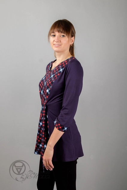 Туника 981 клетка Mita Fashion