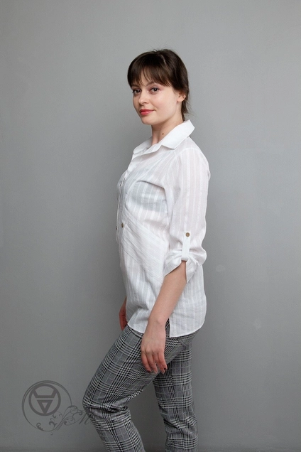 Рубашка 991 белый Mita Fashion