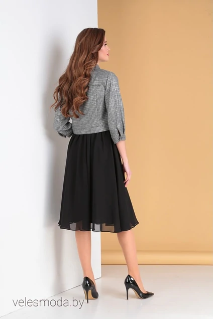 Комплект с платьем 2110 белый+черный Moda-Versal