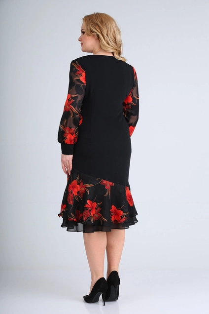 *Платье 2211 черный красный Moda-Versal