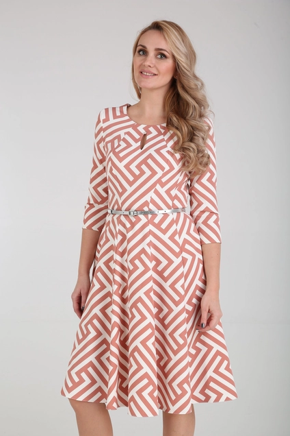 Платье 2275 зиг-заг марсала Moda-Versal