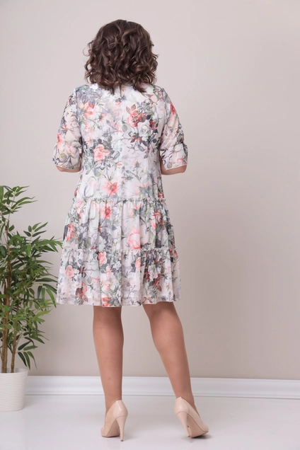 Платье 2328 серо-розовый Moda-Versal