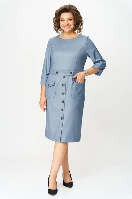 Платье 2559 голубой Moda-Versal