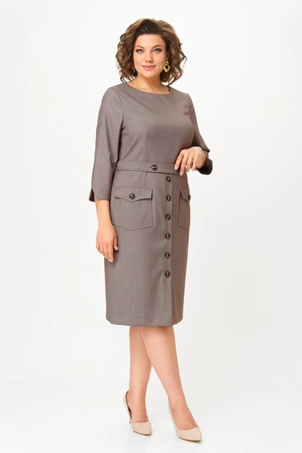 Платье 2559 коричневый Moda-Versal
