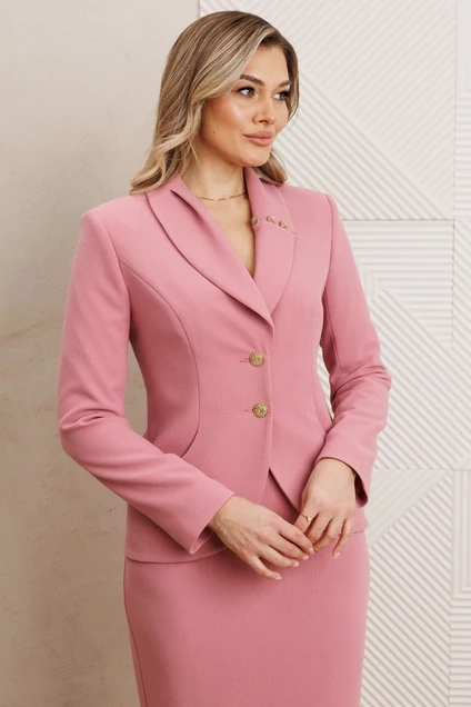 Костюм с юбкой 25-2942 розовый Мода-Юрс