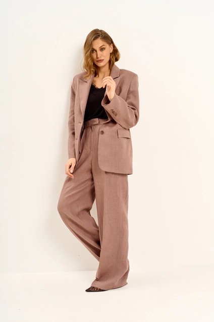 Брюки 1036 коричневый Moment Fashion
