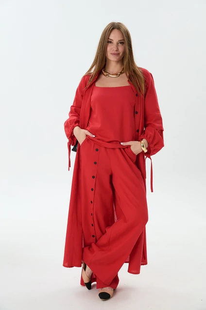 Костюм брючный 976-24 красный NikVa