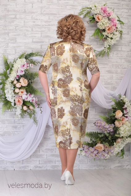 Костюм с платьем 2248 беж+коричневый Ninele