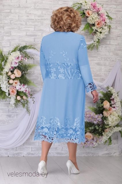 Костюм с платьем 2258 голубой Ninele