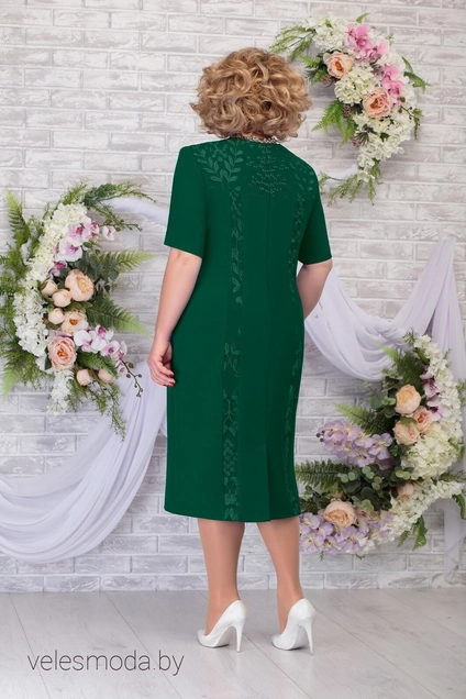 Костюм с платьем 2258 изумруд Ninele