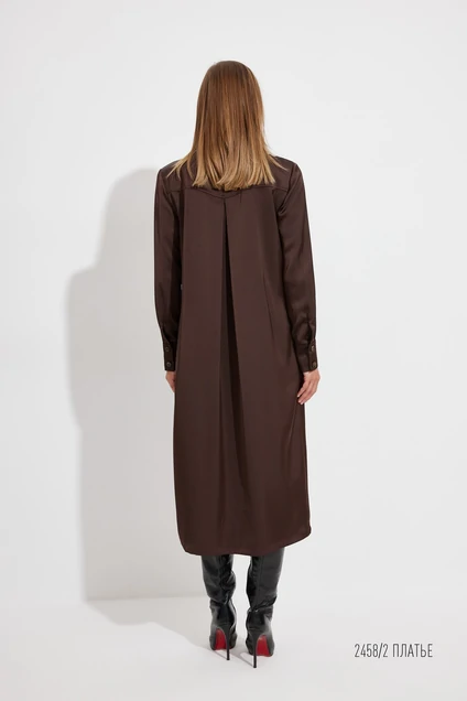 Платье 2458-1 шоколад Niv Niv Fashion