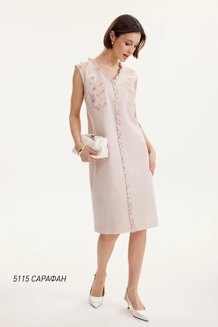Сарафан 5115 бледно-розовый  Niv Niv Fashion