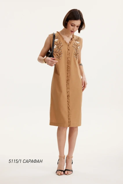 Сарафан 5115-1 верблюжий  Niv Niv Fashion