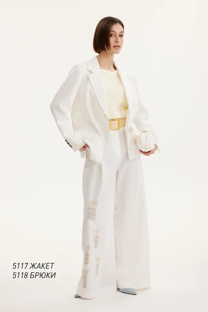 Брюки 5118 молочный Niv Niv Fashion
