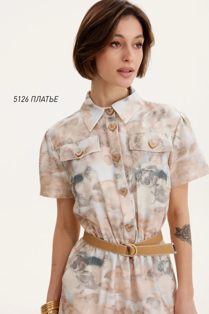 Платье 5126 мультиколор  Niv Niv Fashion