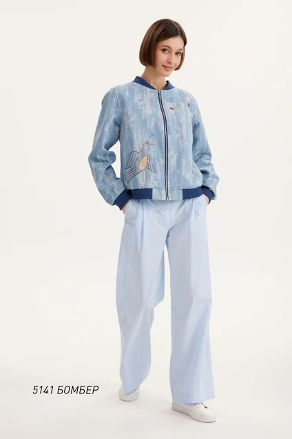Бомбер  5141 голубой  Niv Niv Fashion
