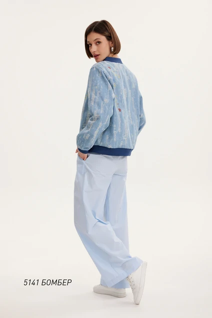Бомбер  5141 голубой  Niv Niv Fashion