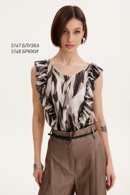 Брюки 5148 шоколад  Niv Niv Fashion