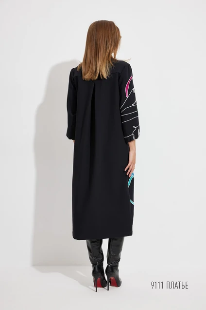 Платье 9111 черный  Niv Niv Fashion