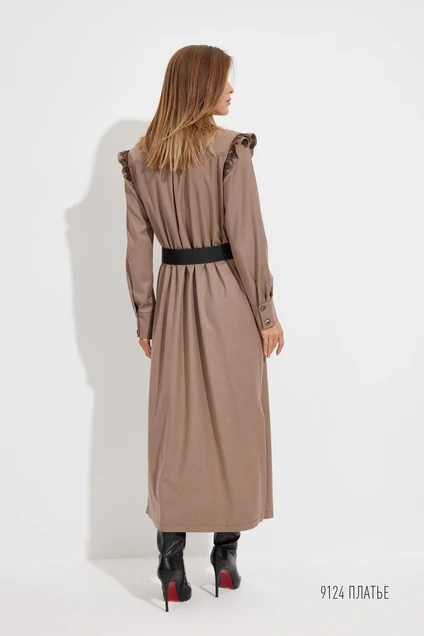 Платье 9124 бежевый Niv Niv Fashion