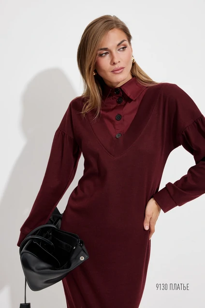 Платье 9130 винный Niv Niv Fashion