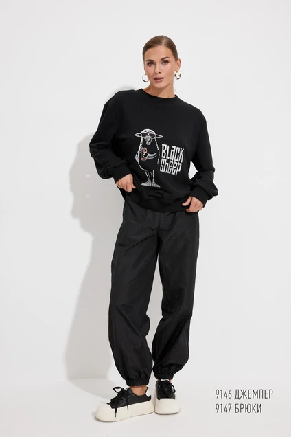 Джемпер 9146 черный Niv Niv Fashion