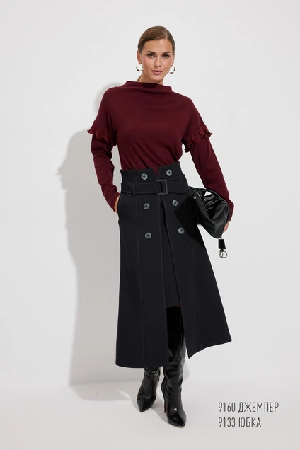 Джемпер 9160 винный Niv Niv Fashion