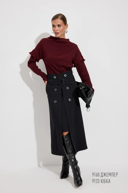 Джемпер 9160 винный Niv Niv Fashion