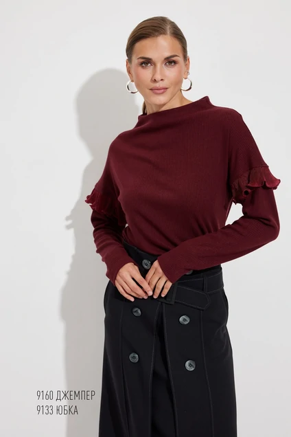 Джемпер 9160 винный Niv Niv Fashion