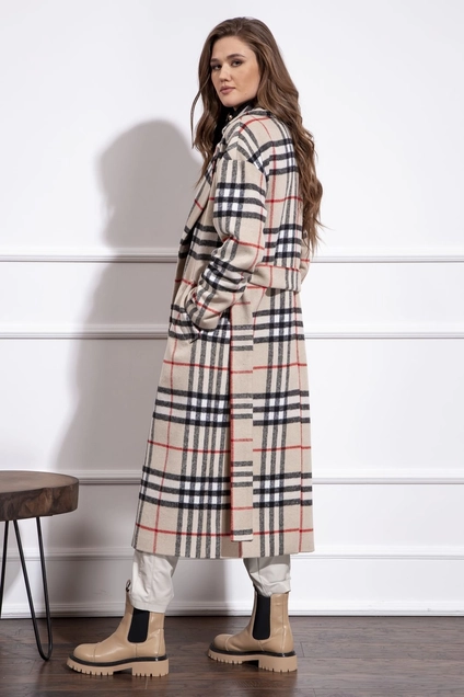 Пальто 10272 клетка Nova Line