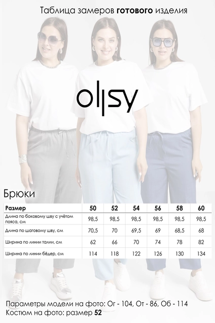Брюки 04016 темно-синий Ollsy
