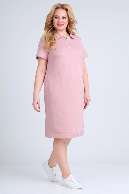 Платье 1555 розовый Ollsy