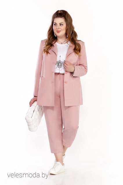 Костюм брючный 1295 нежно-розовый Pretty