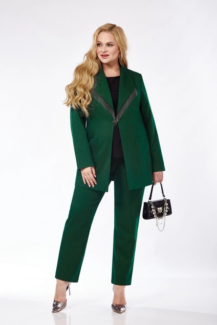 Костюм брючный 5119-3 изумрудный Pretty