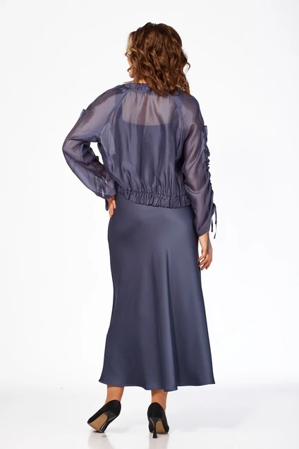 Костюм с платьем 1044 индиго Rishelie