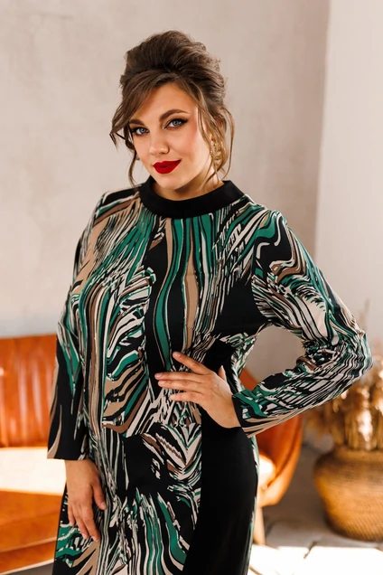 Платье 1-2585 мультиколор Romanovich style
