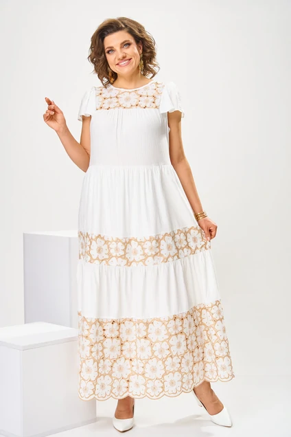 Платье 1-2810 белый Romanovich style