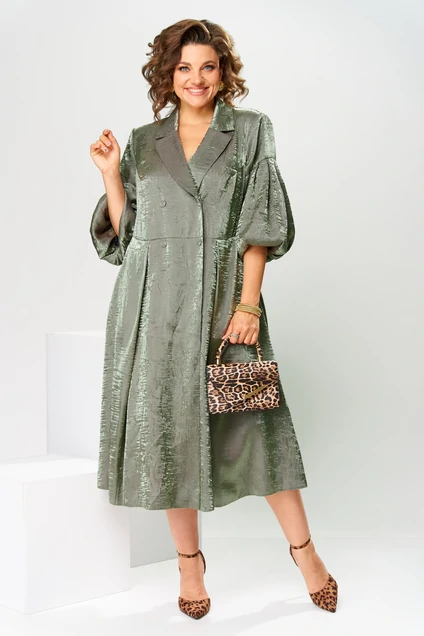 Платье 1-2837 хаки Romanovich style фото 5