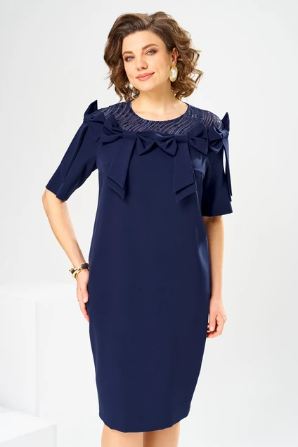 Платье 1-2899 синий пайетки Romanovich style