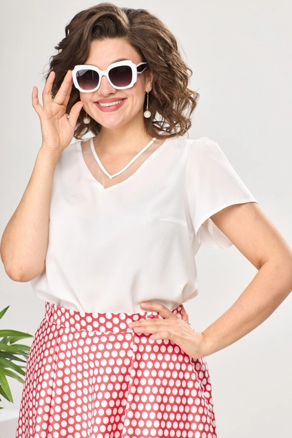 Костюм с юбкой 2-2389 горох Romanovich style