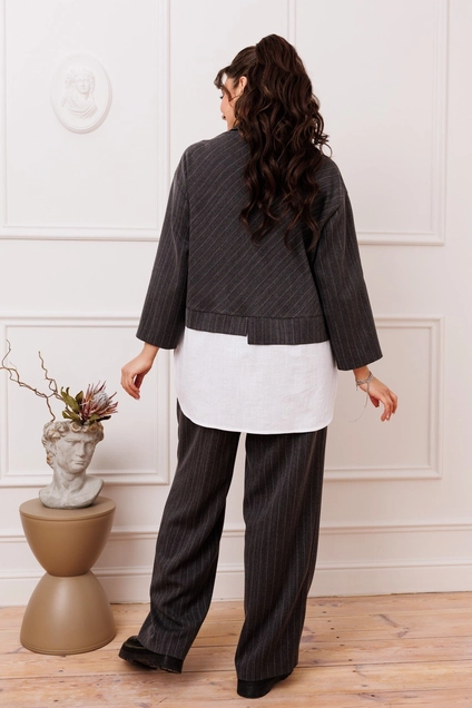 Костюм брючный 2-2554 графит Romanovich style