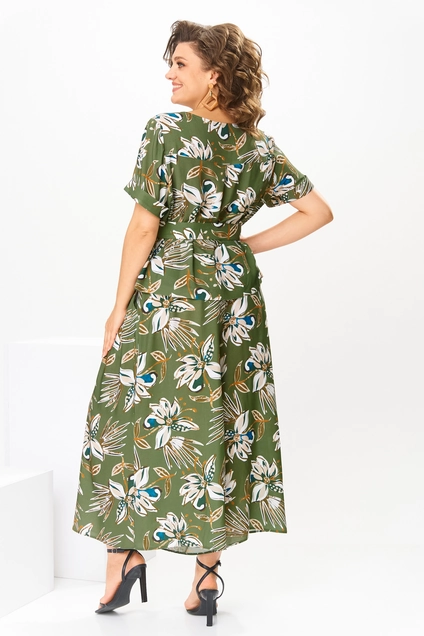 Костюм брючный 2-2704 зеленый Romanovich style