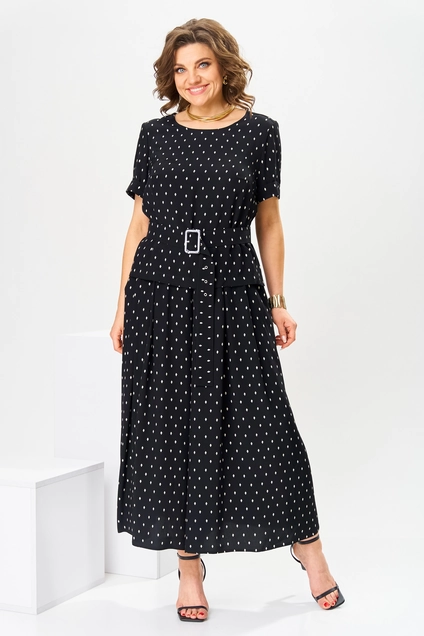Костюм брючный 2-2704 черный Romanovich style
