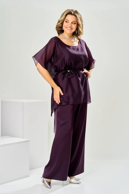 Костюм брючный 2-2943 баклажан Romanovich style