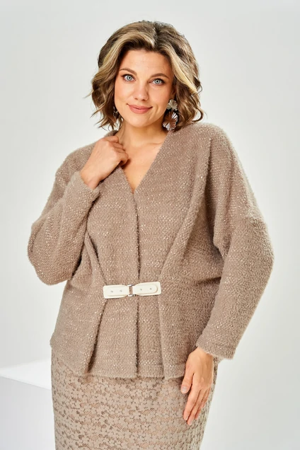 Костюм с юбкой 2-2980 капучино Romanovich style