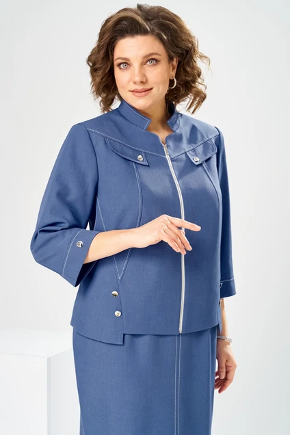 Костюм с платьем 3-2914 джинс Romanovich style